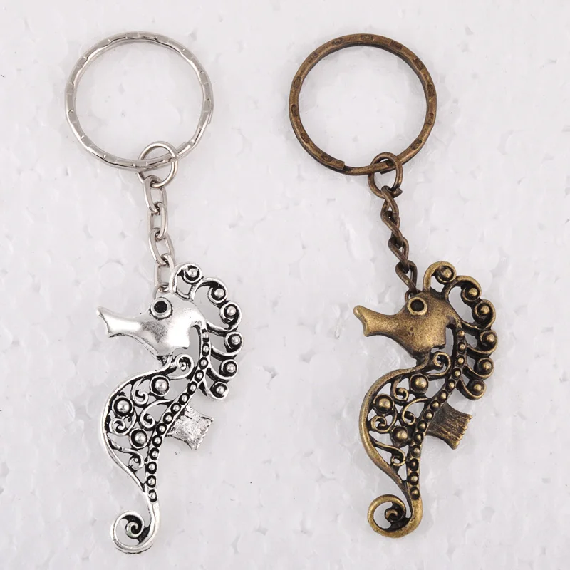 Винтажная Серебряная бронзовая Бриллиантовая связка для ключей из