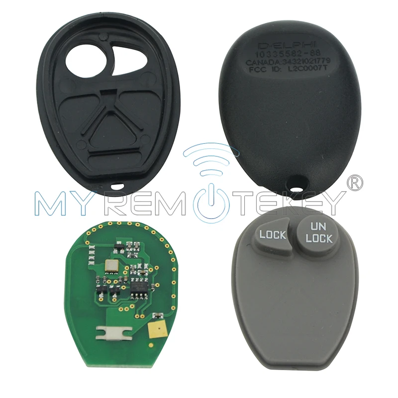 Дистанционный Fob для GM Buick 2 кнопки L2C0007T Pontiac Монтана Chevy Venture Olds Silhouette Remtekey |