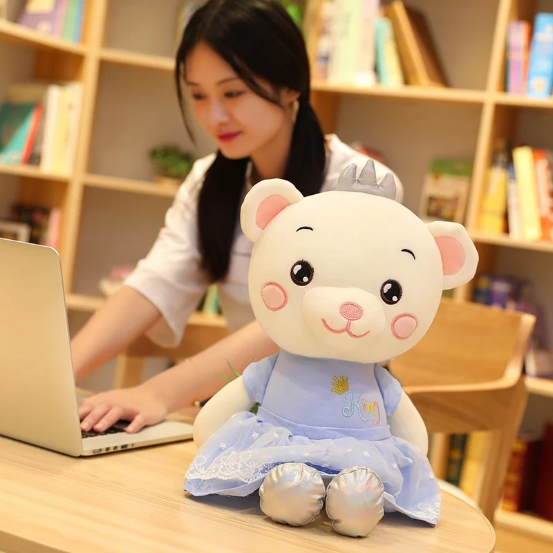 Hot 30cm Princess Bear Doll Plush Toy Soft Stuffed Animal Teddy Crown Baby Appease Friend Kid Best Gift | Игрушки и хобби