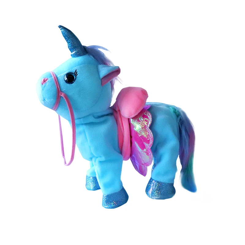 35 см электрическая игрушка плюшевая игрушка единорог чучело Электронная Музыка игрушечный Единорог для детей рождественские подарки Горячая