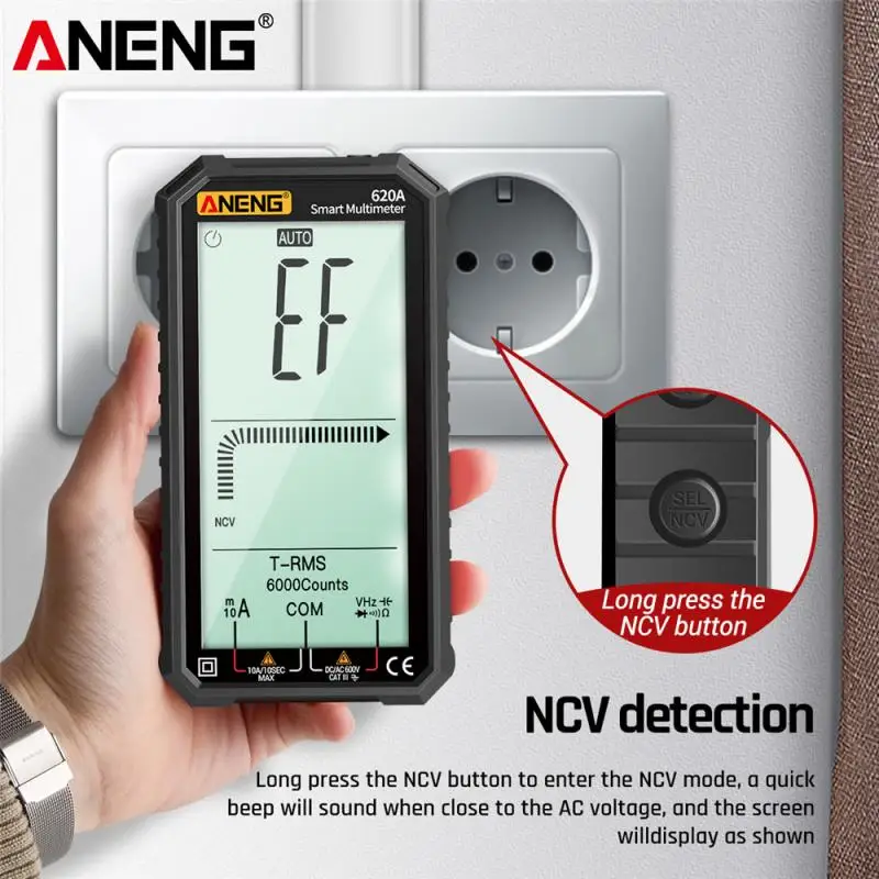 Цифровой умный мультиметр ANENG 1 комплект цветной ЖК дисплей 9999 цифровой