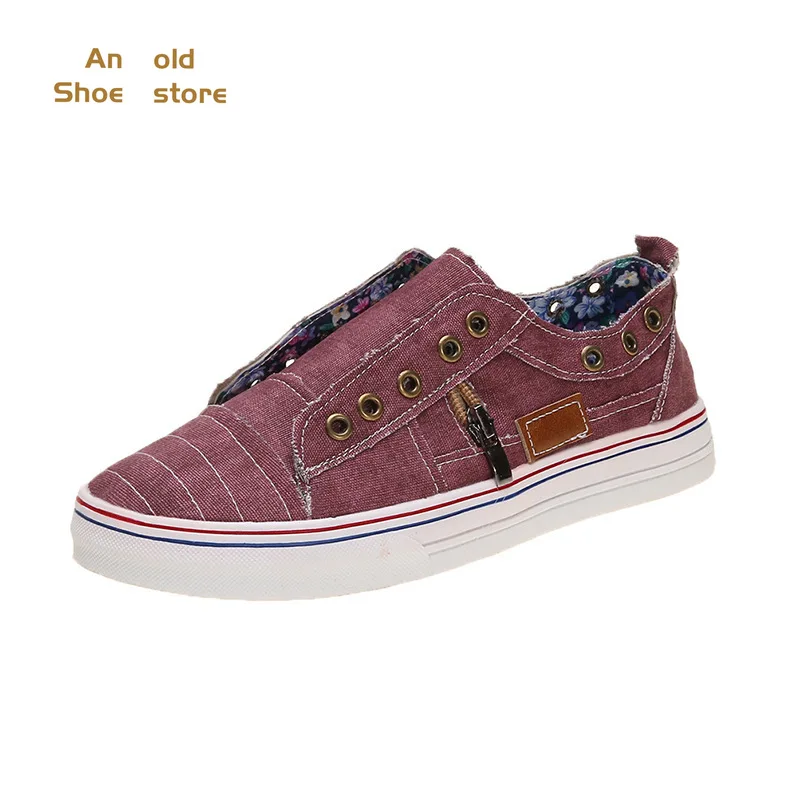 

Large Size 35-43 Classic Canvas Shoes Metal Zipper Couple Canvas Shoes Women's Single Shoes Flat White Shoes Men Shoes
