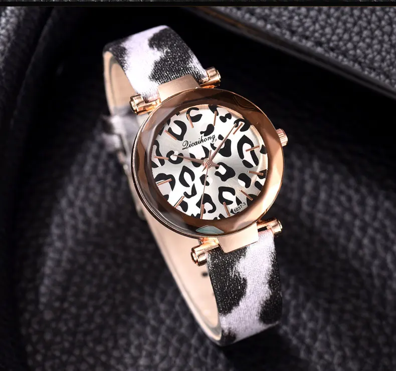 Montre Femme новые модные женские часы кожаная с леопардовым принтом аналоговые кварцевые часы женские наручные часы Reloj Mujer женские часы