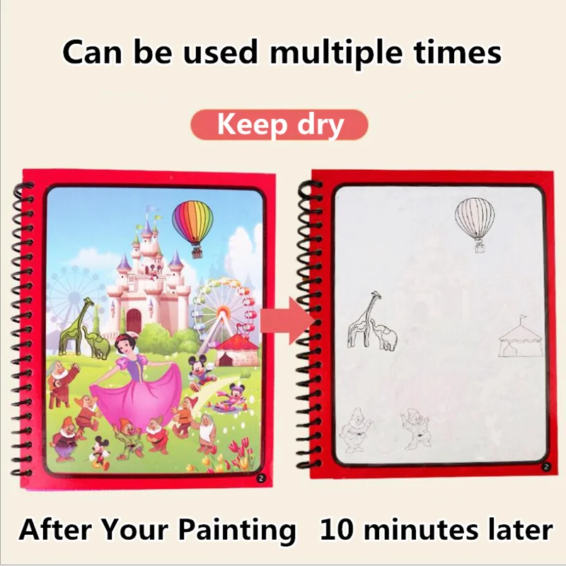 Diy волшебная водная книга удивительные Вселенная космическая раскраска доска для рисования каракули и волшебные игрушечные ручки для детей Рождественский подарок для малышей
