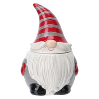 ceramic santa claus storage tank candy coffee bean grain tea can condiment jar with airtight lid christmas gifts kitchen tools