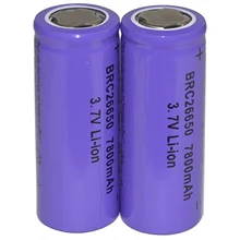 2x 26650 3.7V Rechargeable Li-ion Battery For Flashlight Torch LED