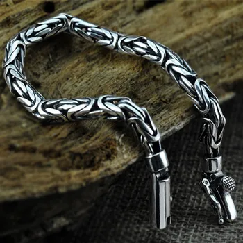 100% S925 Pure Silver Bracelet - Handmade - unisex 5