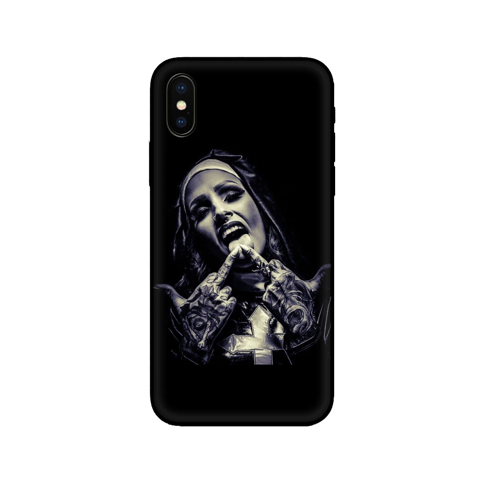Black tpu case for iphone 5 5s se 6 6s 7 8 plus x 10 case silicon cover for iphone XR XS 11 12 13mini pro MAX SE 2020 Sister Nun