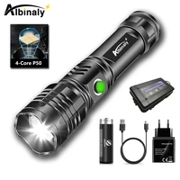 powerful xhp50 led flashlight usb rechargeable 18650 led torch 5 modes zoom camping lantern portable waterproof bicycle light