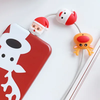 Рождественский элемент подарок мультяшная Милая шляпа с деревом Usb-кабель для