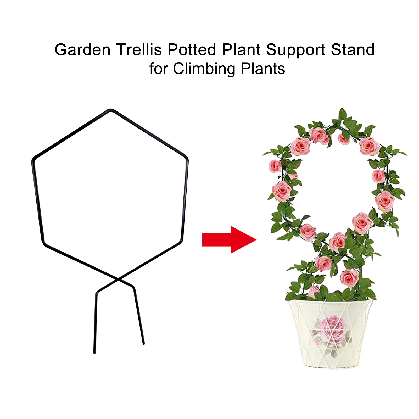 

Garden Trellis Climbing Plant Flower Stand Rust Free Vine Plant Holder Potted Plant Vine Climbing Support Frame Garden Tools