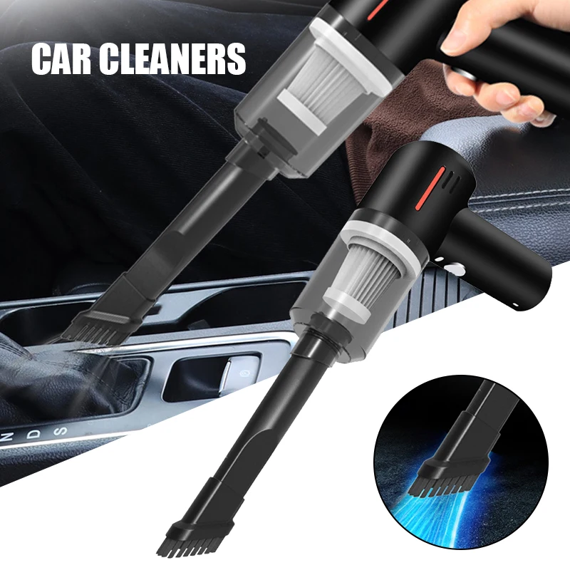 

Portable Wireless Car Vacuum Cleaner Usb Rechargeable 5500pa 120w Led Lighting Strong Car Vacuum Cleaner Car/Home Cleaning