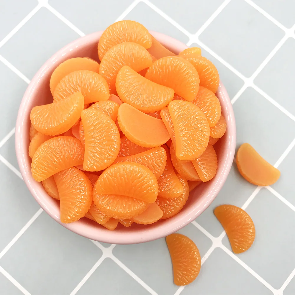 50 шт. искусственные оранжевые лепестки плоская задняя часть кабошон поддельная