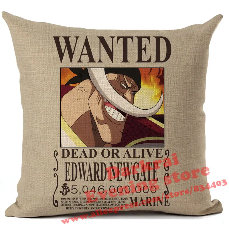 17 Аниме one piece Wanted Order Чехлы для подушек, Мультяшные украшения для дома, гостиной, дивана, поясные подушки, декоративная наволочка - Цвет: 17
