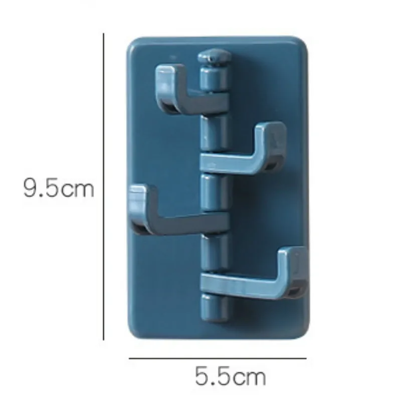 

Rotating Adhesive Hook Creative Nordic Adhesive Hook Bathroom Kitchen Wall Hole-Free Hanger key bag clothes hook home organizer