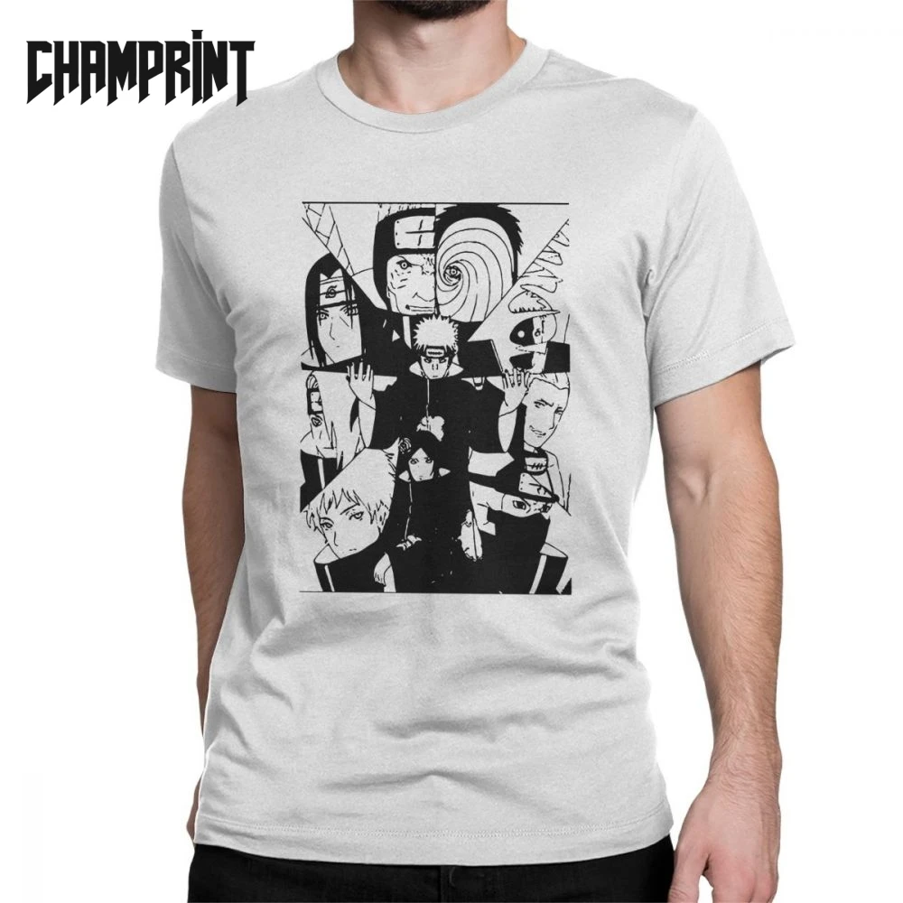 АНБУ Наруто Учиха Итачи Саске Акацуки Пейн Футболка мужская для досуга Чистый