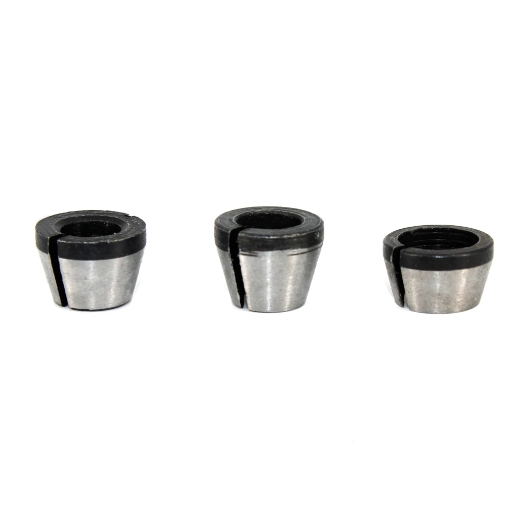 LAVIE 2 pcs set 6mm or 6.35mm 8mm collet chuck with nut Engraving Trimming Machine Electric Router Milling Cutter Accessories |