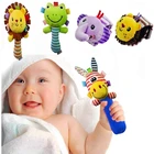 Детские погремушки для младенца, мультяшная коляска, детской, визуальный захват, тренировочный мобильный браслет, колокольчик, головоломка, игрушки