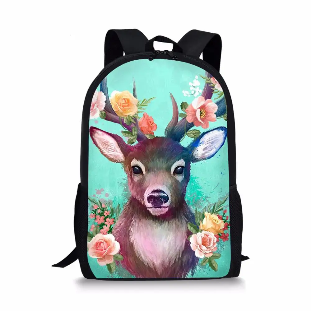 "Модный детский рюкзак HaoYun с изображением фантастических оленей, детские школьные сумки для книг, дорожный рюкзак для девочек с милыми живот..."