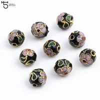 681012mm cloisonne metal enamel beads for jewelry making diy bracelets for women loose spacer copper beads wholesale m501