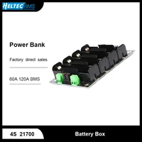 16 8v power wall 21700 battery holder 21700 power bank case 4s bms lithium battery balancer 60a 120a 21700 storage box for ebike