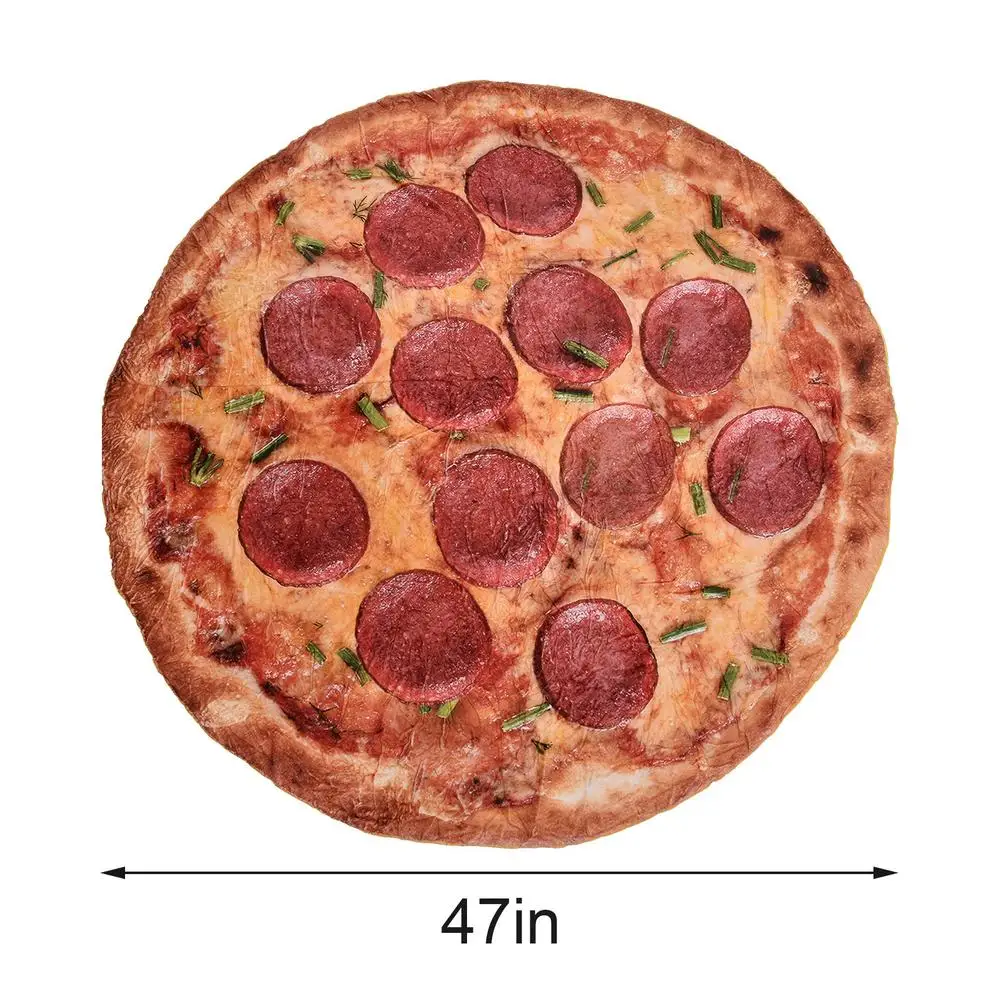 Одеяло для пиццы осенне-зимнее фланелевое одеяло креативное круглое мягкое