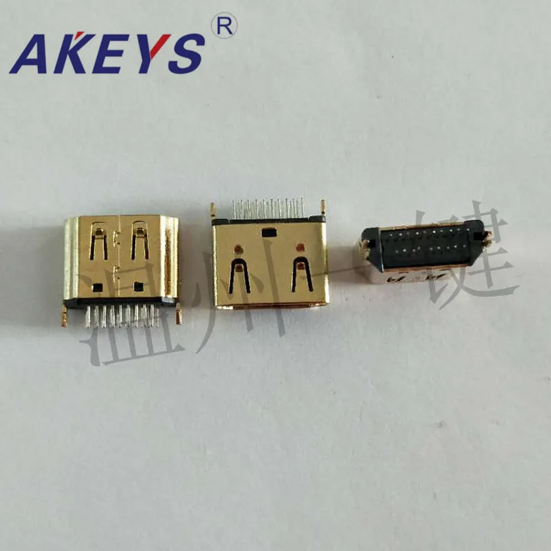 

10 шт., прямоугольные разъемы HDMI типа А, 180 градусов