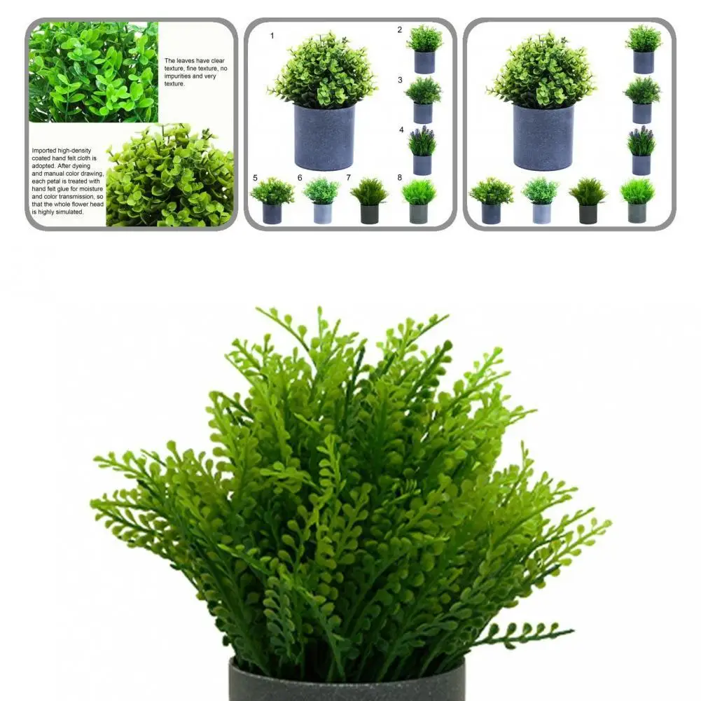 

Green Ornament Practical House Ornamental Artificial Plant Pot Landscape Simulation Flower Bonsai Realistic for Backyard