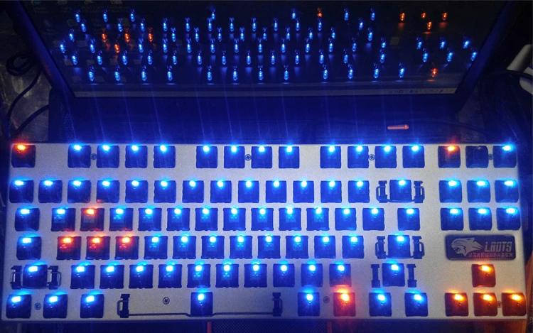 Механическая клавиатура со светодиодсветильник кой 3 мм красный зеленый синий