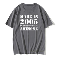 2021 cool solid color made in 2005 t shirt mens casual cotton streetwear graphic summer print vintage tops tees male