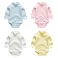 1pcs cotton turtleneck baby clothes japanese bottoming climbing suit pullover long sleeve triangle jumpsuit unisex full jumpsuit
