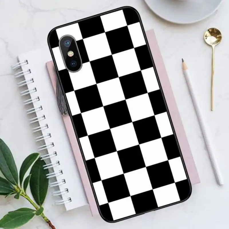 

Grid checkerboard fashion pattern Phone Case for iPhone 11 12 pro XS MAX 8 7 6 6S Plus X 5S SE 2020 XR Luxury brand shell