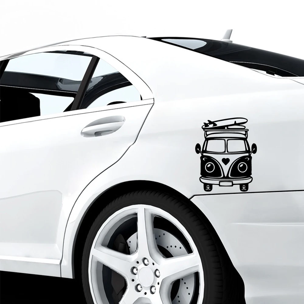 

Мультяшный автомобильный стикер с автобусом, забавная наклейка на автомобиль, стикеры s и наклейки на заднее окно, виниловый автомобильный ...