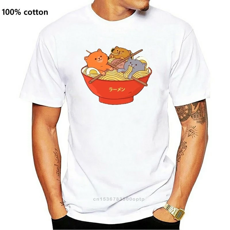 

Kawaii Anime Shirt Japanese Ramen Noodles Men'S T-Shirt Clothing 100% Cotton Vintage Tee Shirt