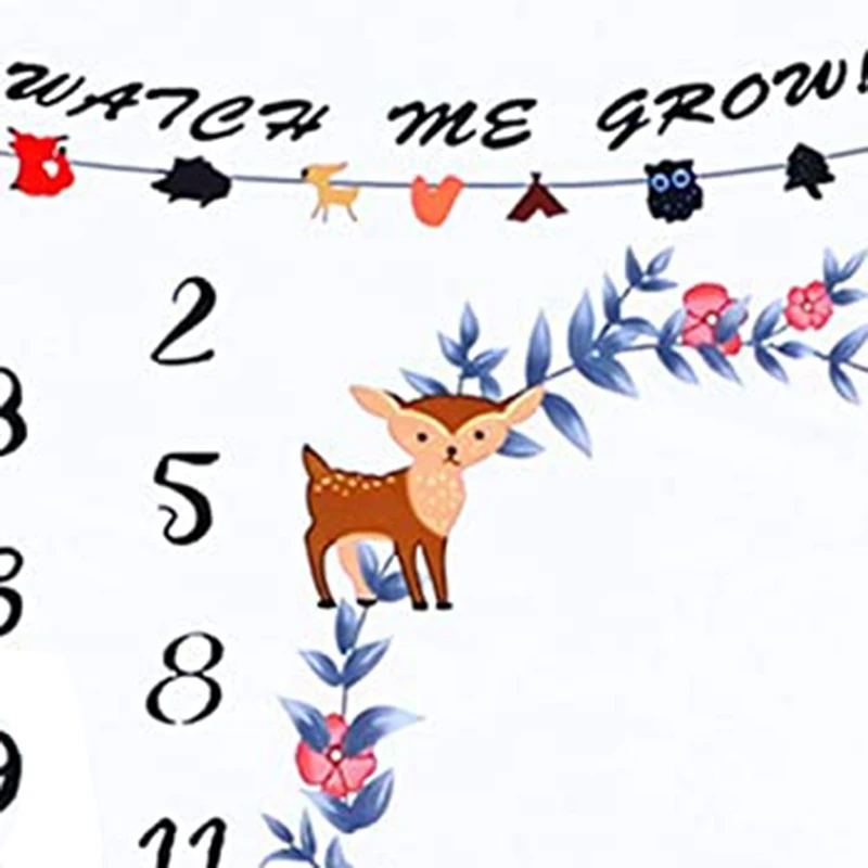 

Baby Monthly Milestone Blanket Newborn Photo Props Shoots Backdrop Boys Girls Gg Infants Toddlers Swaddle Blanket