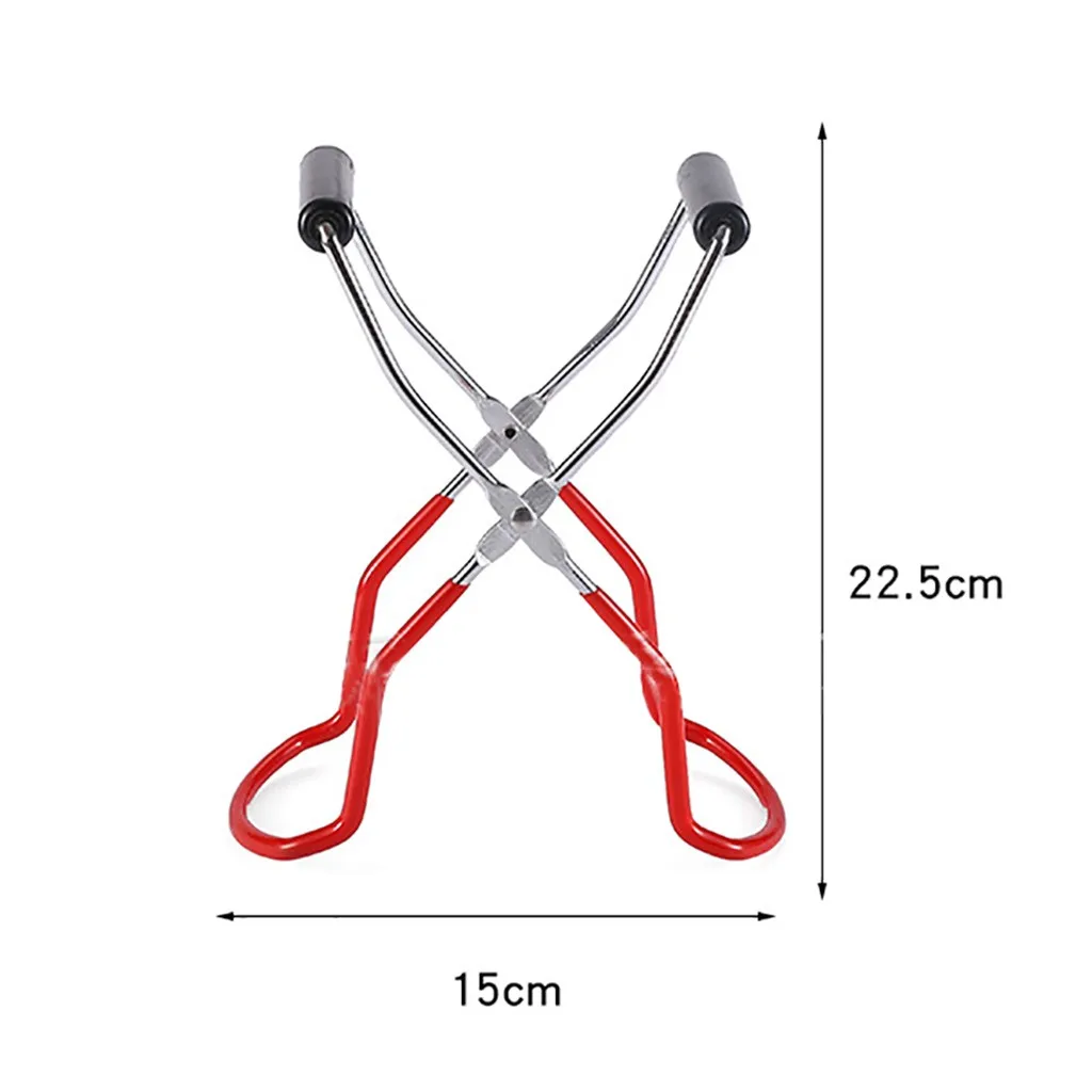 

Canning Jar Lifter with Grip Handle Stainless Steel Can Lifter Tongs Jar Clip Heat Resistance Anti-clip Mason Jar Glass Lifter