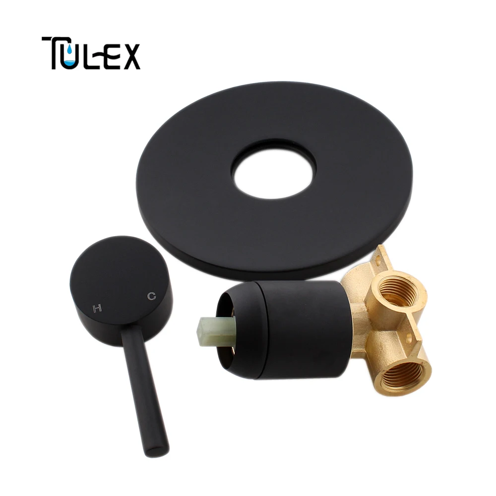 TULEX, скрытый смеситель для душа, настенный клапан, горячая и холодная вода, смеситель для душа, латунный смеситель для душа для ванной комнаты