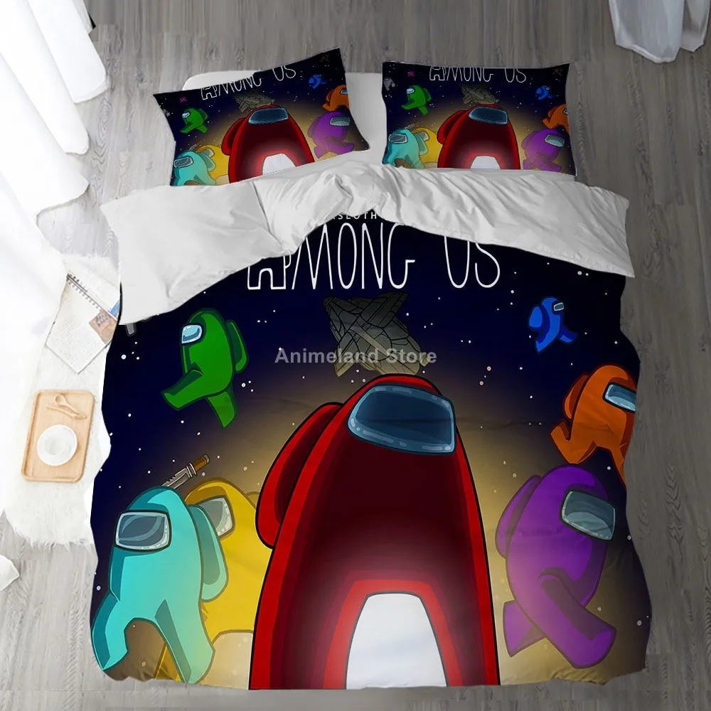 

Game Figure Among Us 3D Print Comforter Bedding Set Kids Duvet Cover Set Cartoon Bed Linen Bedroom Home Textile Luxury Gift Hot