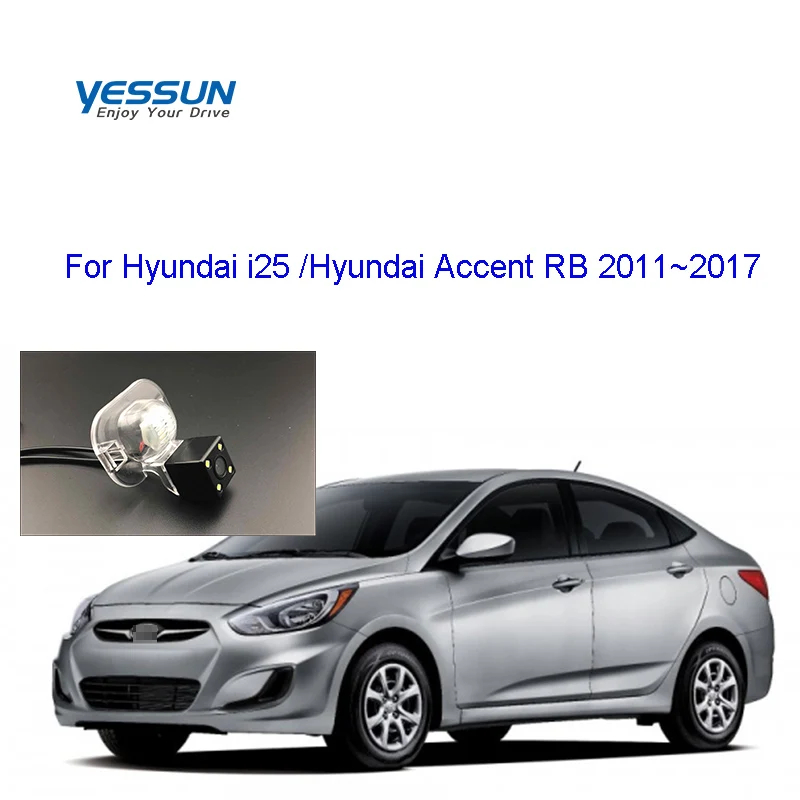 

Yessun HD CCD Night Vision Rear camera For Hyundai i25 Accent 4 RB 5D Sedan 2011~2017 backup camera with led/reversing camera