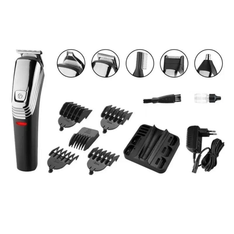

KEMEI 6 in 1 Rechargeable Hair Trimmer Precision Grooming Men Beard Clipper Shaver Titanium Nose Hair Clipper Electric Shaver