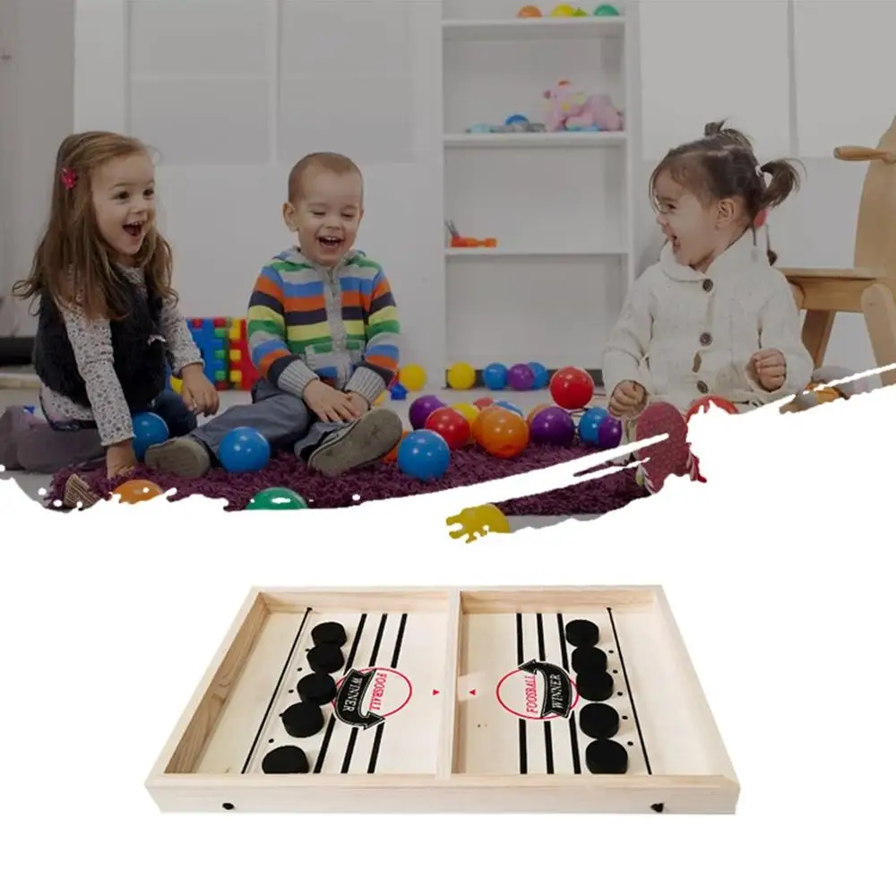 Sling Puck Game Woode Table Hockey Bounce Chess Eject Parent-Child Interactive Toy For Child Desktop Party | Игрушки и хобби