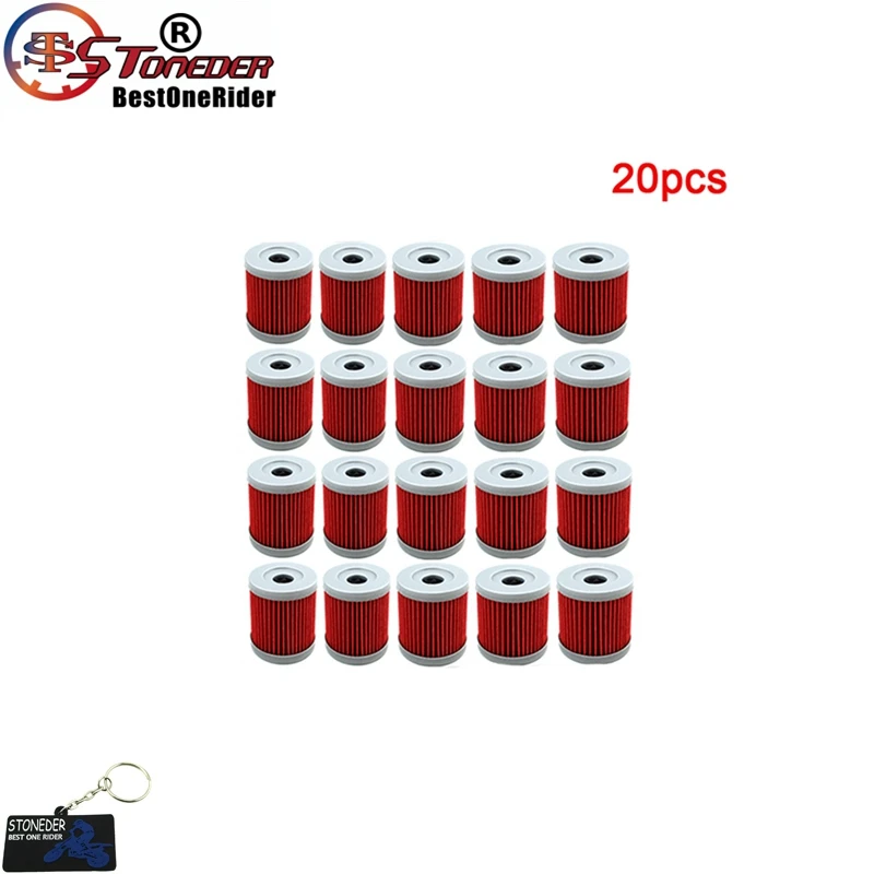 20pcs STONEDER масляный фильтр для SUZUKI AN400 150 125 UX150 UX125 UH200 UH125 AN400 GZ125 LTZ90 DR125SM DF9.9MS DF15MS UC150 GS125 - Цвет: 20pcs