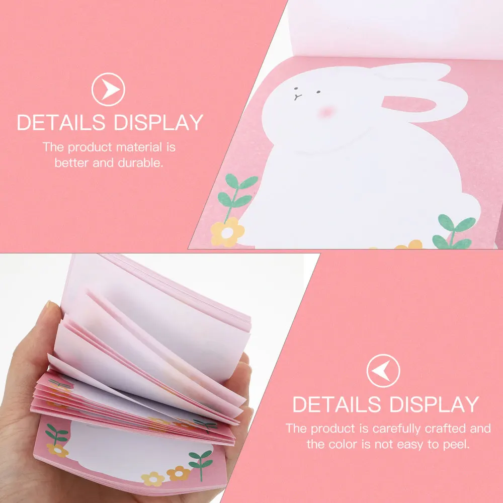 

6pcs Durable Sticky Memo Stickers Sticky Notepads Memo Decals (Assorted Color)