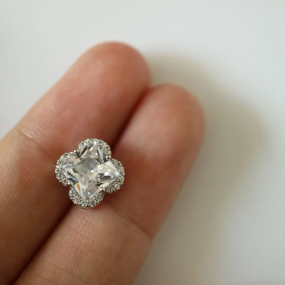 Квадратные хрустальные пуговицы 5 шт./лот с фианитом для пальто декоративные