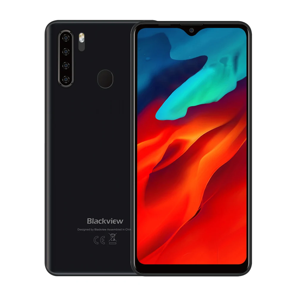 Midnight Black Blackview A80 Pro Quad камера заднего вида, смартфон 6,49 '', капля воды, 4 Гб+ 64 ГБ, четыре ядра, Android 9,0, глобальная версия, 4G LTE, мобильный телефон - Цвет: Midnight Black