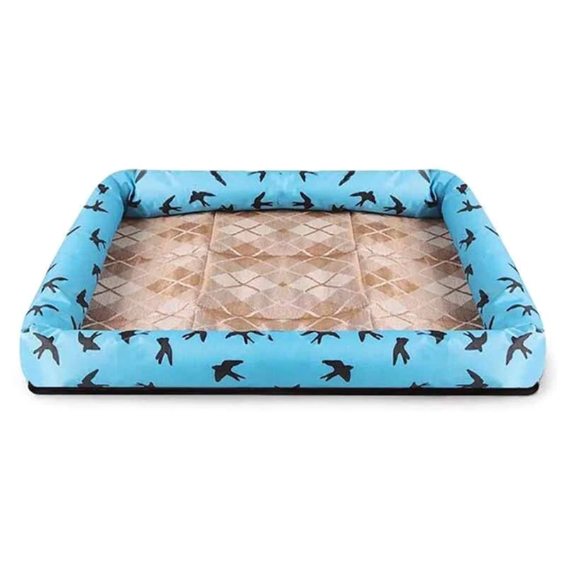 Новый-летний ледяной шелк прохладный дышащий коврик из ткани Оксфорд питомник