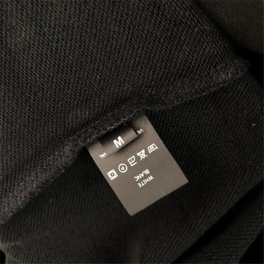 

VETEMENTS Black White Logo Hoodie Men Women Vetements Hoodies Hood Tonal Embroidered Logo VTM Sweatshirts Letters Printed