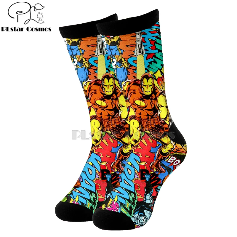 Plstar Cosmos cotton socks Cartoon 3d Print socks High Socks Men Women high quality long socks Novelty socks