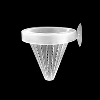 fish tank bloodworm cup plastic funnel feeder comes with suction cup to feed bloodworm nematode feeding cup with suckers