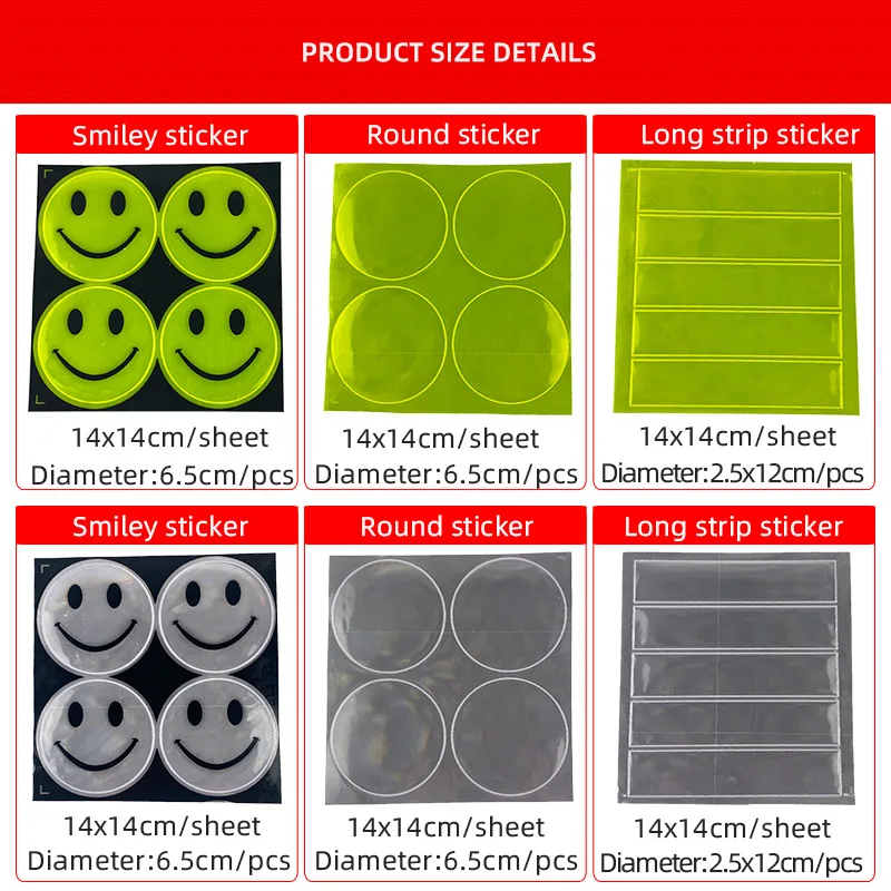 Светоотражающая наклейка MEILITE 500 круглая Модель со свечами на автомобиль